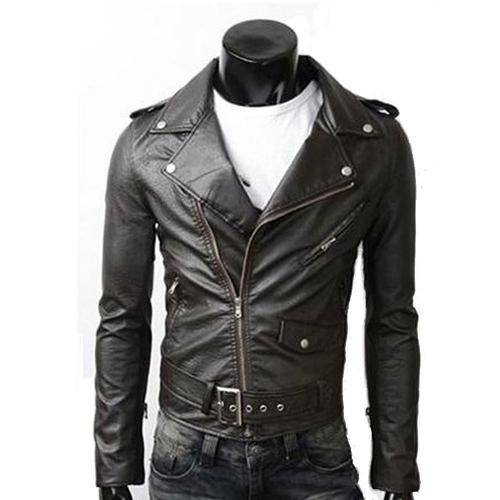 Ninja Stealth Black Mens Faux Leather Biker Jacket – JDP - Joe's ...